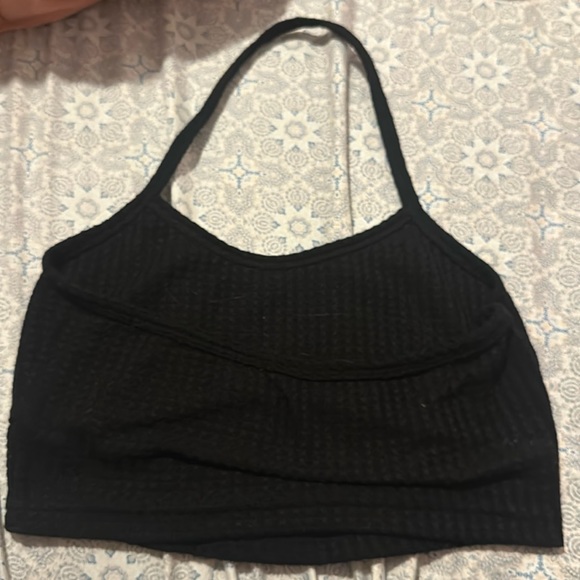 small black cropped top knitted - Picture 2 of 2
